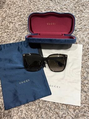 Gucci GG0022S Sunglasses with Dark Gradient Lenses